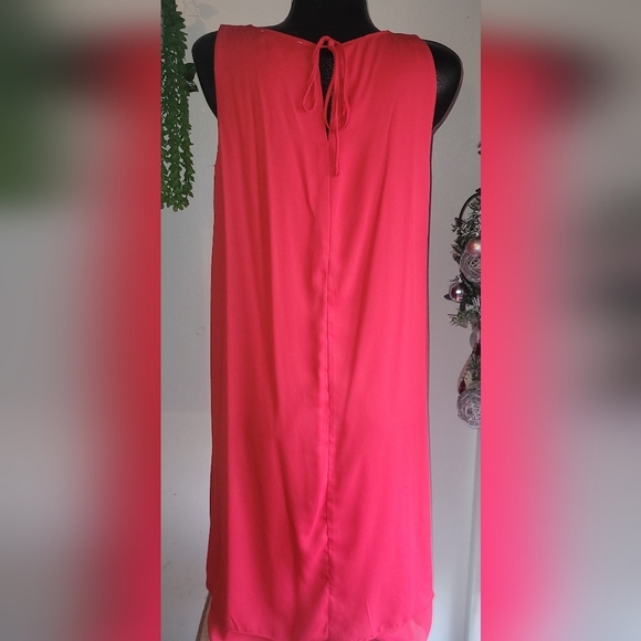 Marie Claire red sleeveless dress Sz.L - Picture 6 of 7